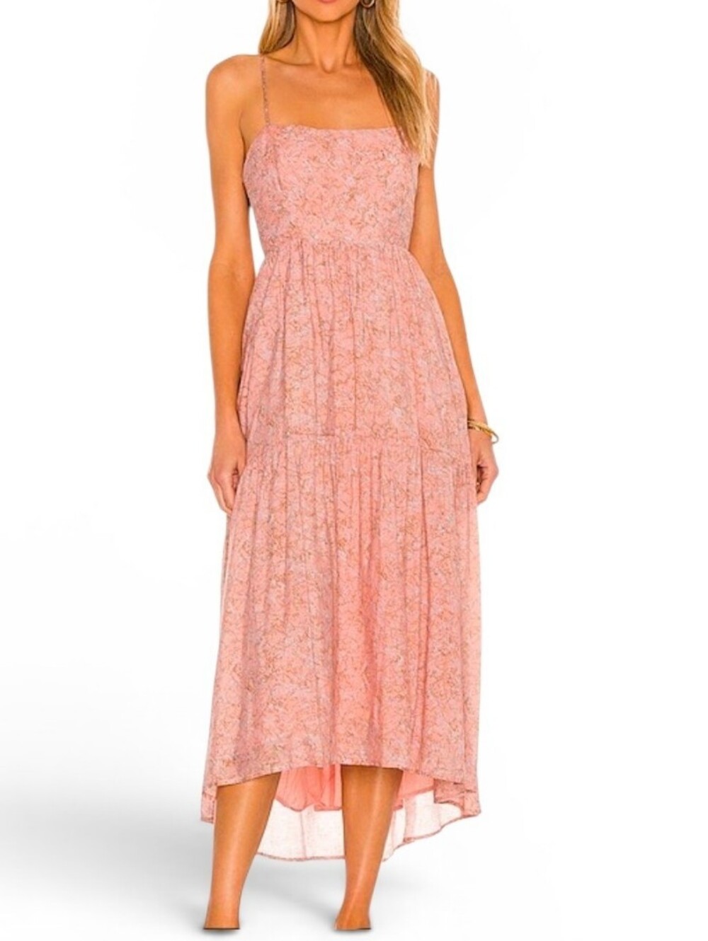 ASTR THE LABEL X REVOLVE Ursa Floral Tie Back Apron Maxi Dress - Small